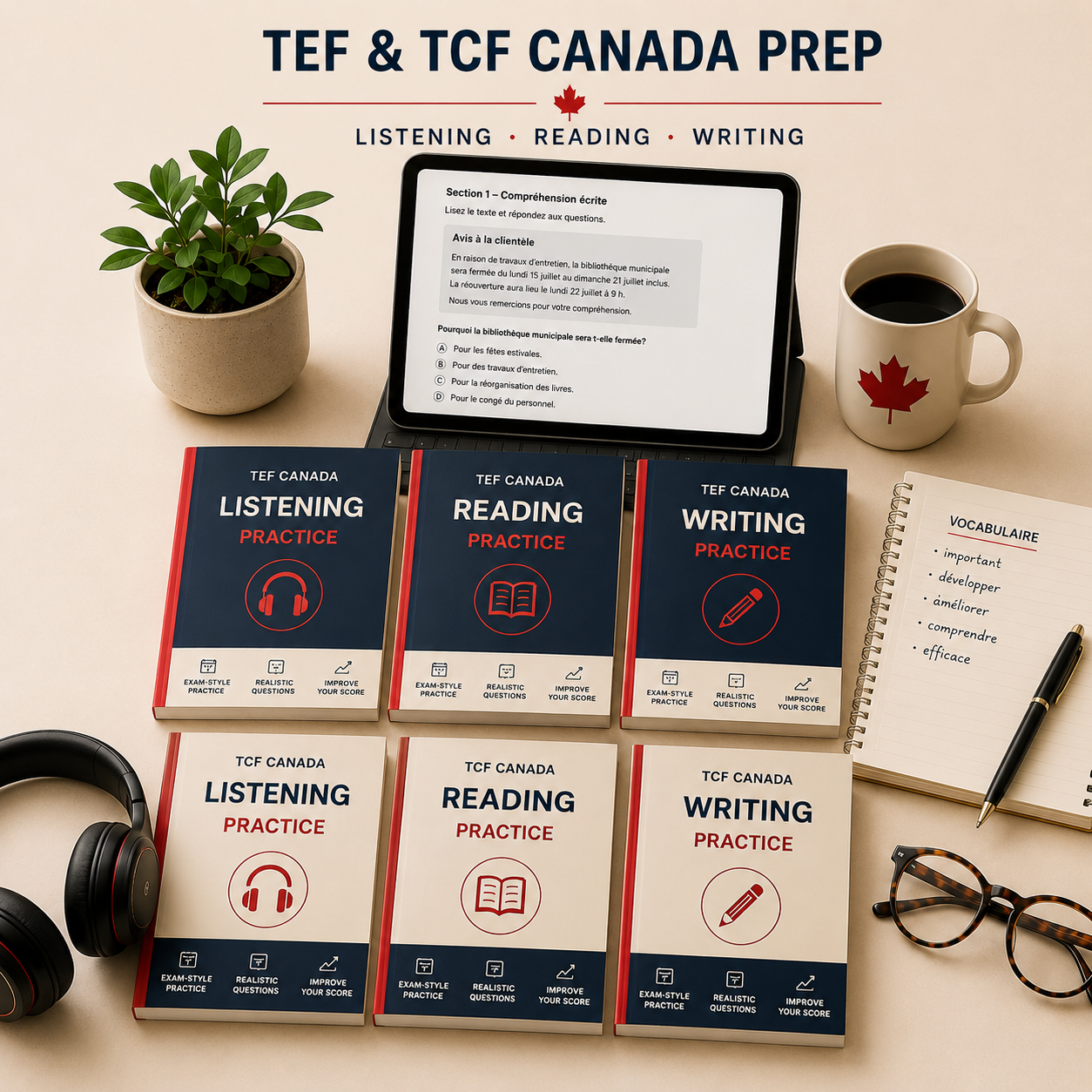 Practice Smarter. Feel Ready for TCF & TEF Canada.