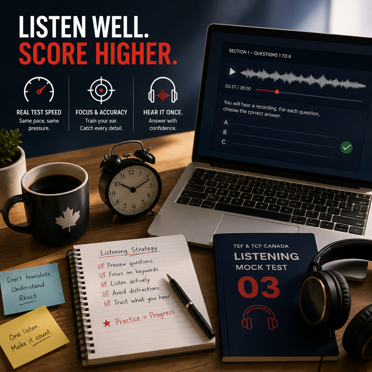 Listening is where most candidates lose their points